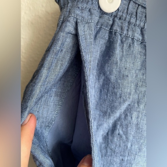 Charter Club Women's Linen Cropped Pull-On Pants Blue Ocean - Picture 6 of 12